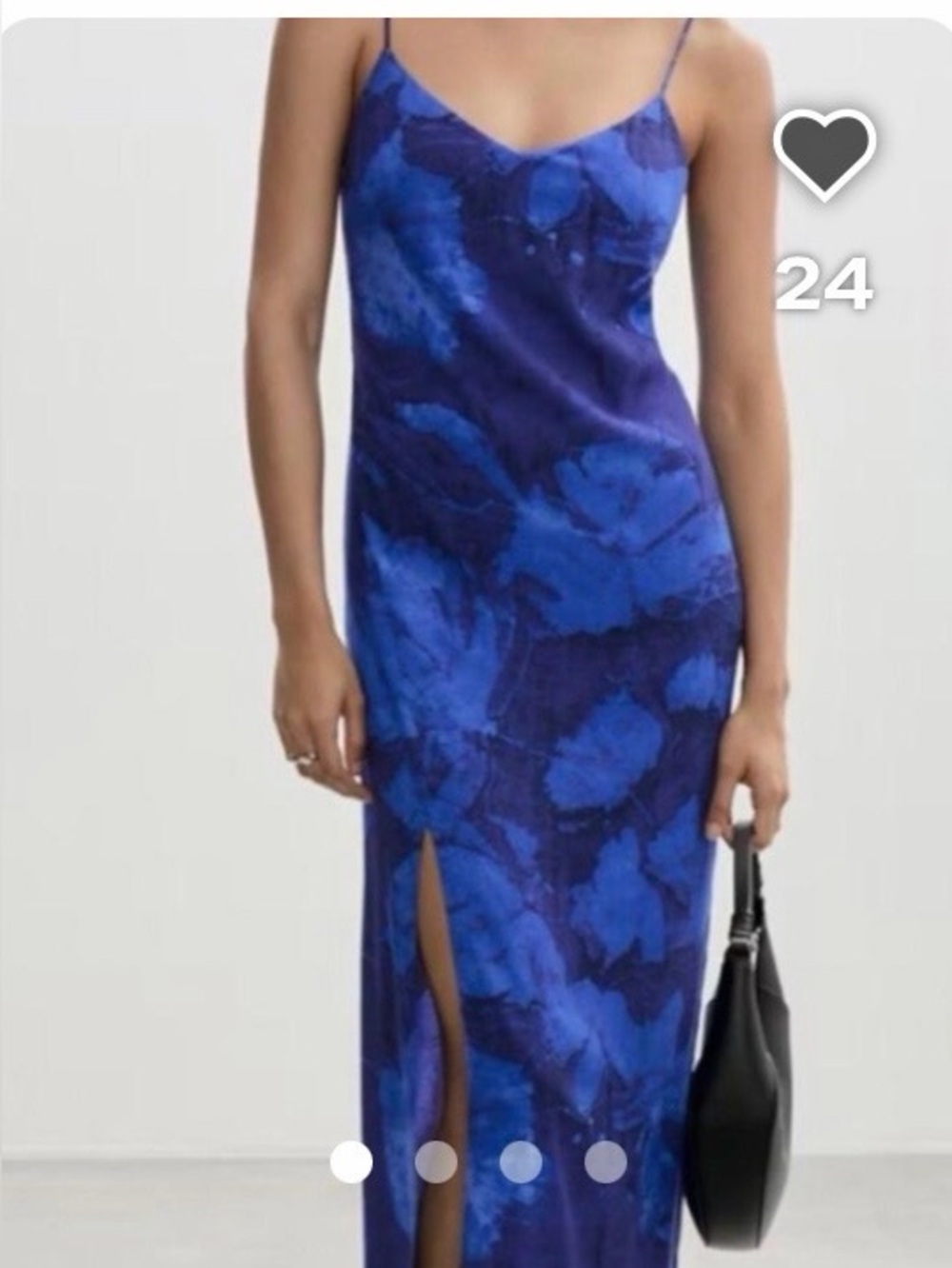 Mango Abstract Maxi Dress in Blue Size Small NWT